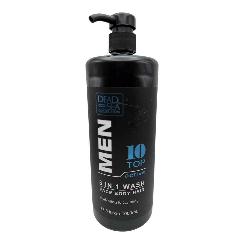 Dead Sea Collection Men's 3-in-1 Hydrating Hair Face Body Wash 33.8 fl oz